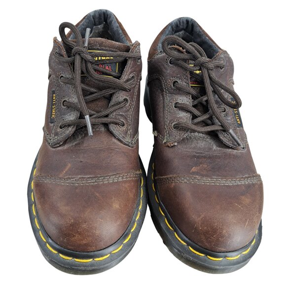 Dr Martens Brown Leather Steel Toe Safety Shoes Size UK 5 Womens 7 Mens 5 Work - Picture 3 of 13
